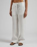 Pantalone ampio in tela di lino lurex 2