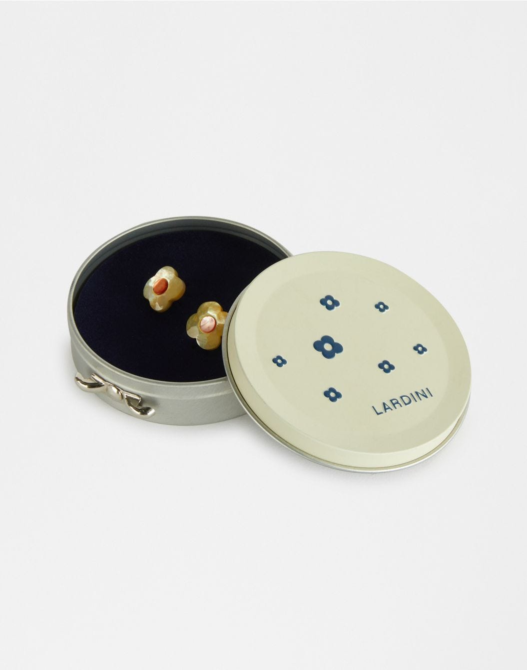 Brown and pink mother-of-pearl cufflinks