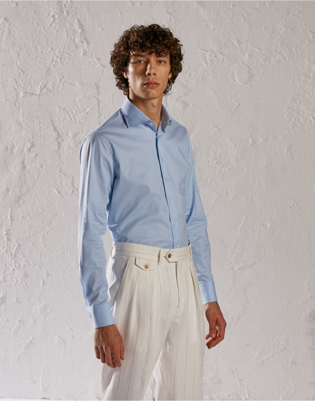 Stainproof stretch cotton shirt