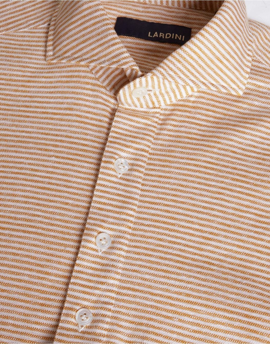Cotton and linen jersey polo shirt