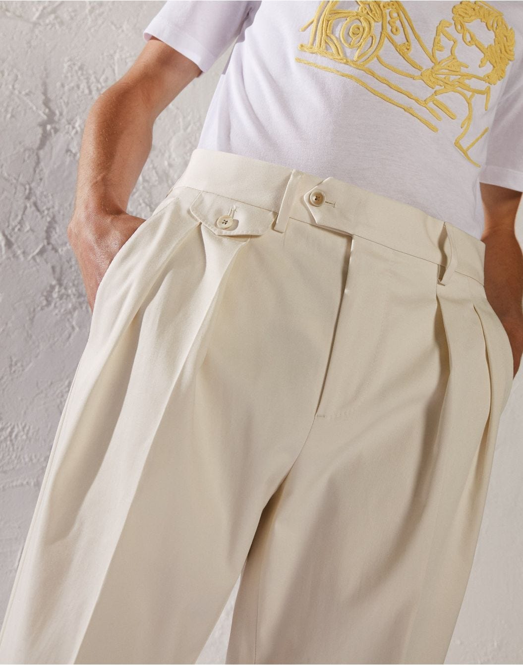 Cream trousers - Luigi Lardini capsule