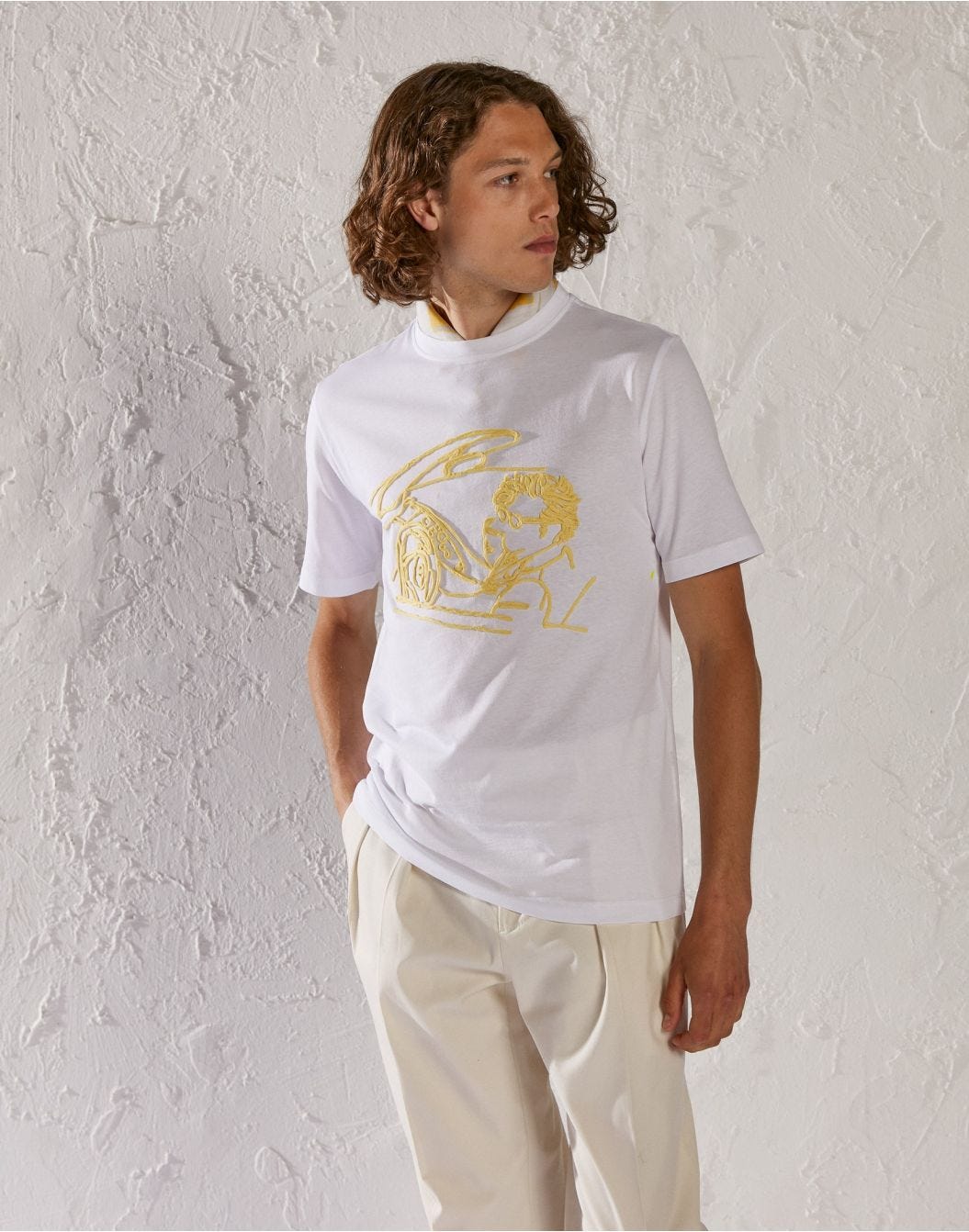 T-shirt with matching embroidery - Luigi Lardini capsule