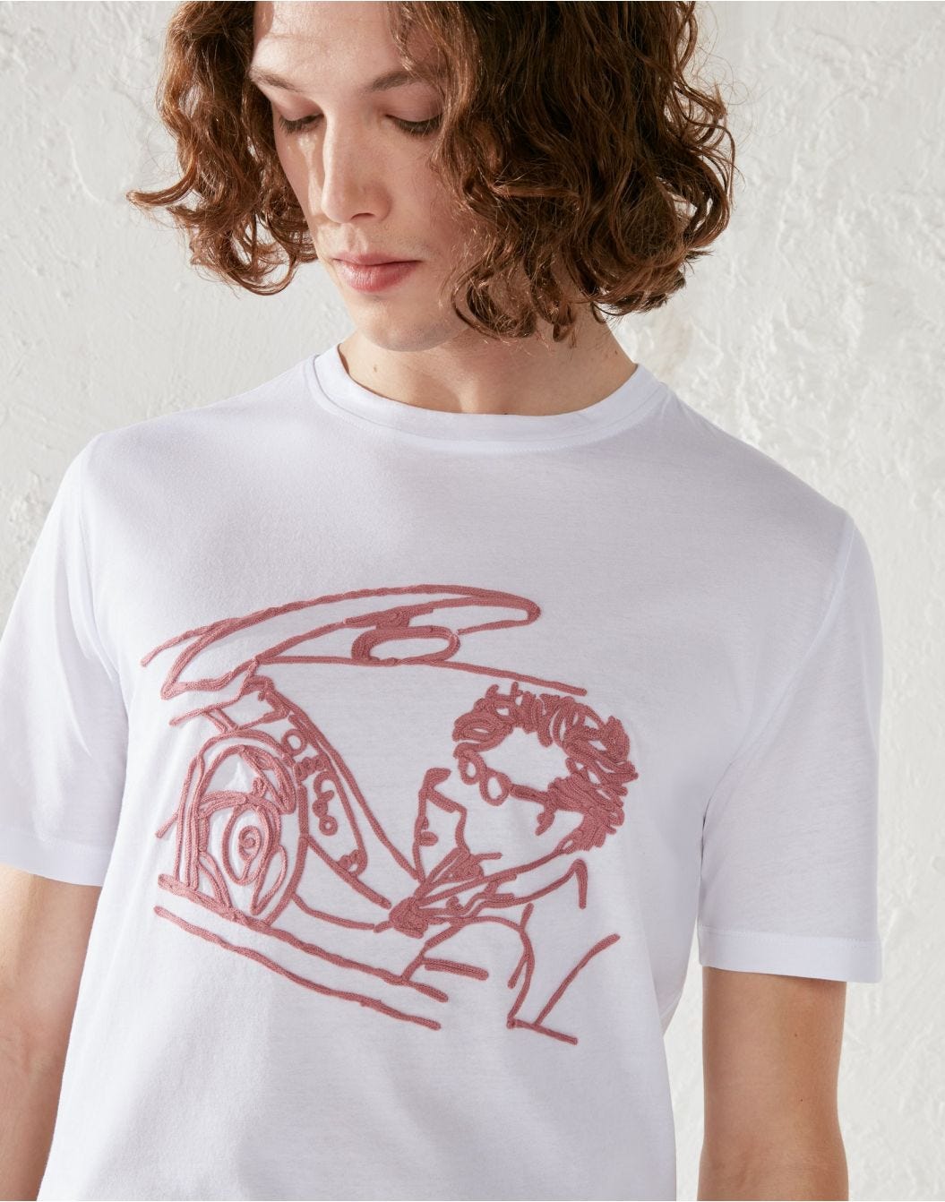 T-shirt with contrasting embroidery - Luigi Lardini capsule