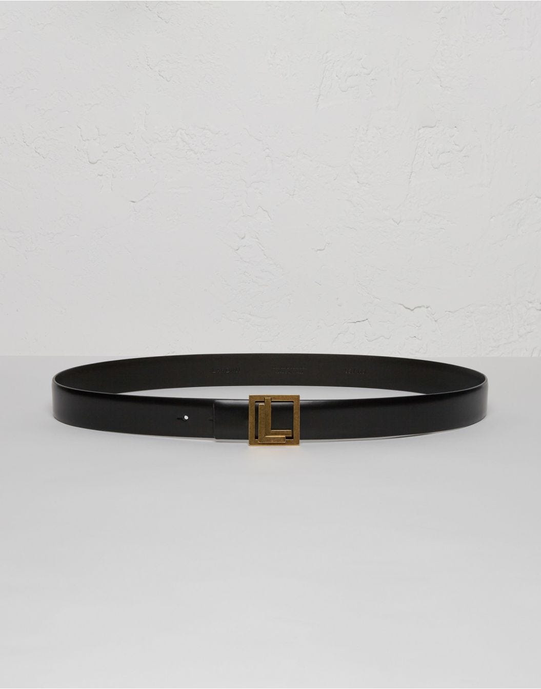 Black suede calfskin belt