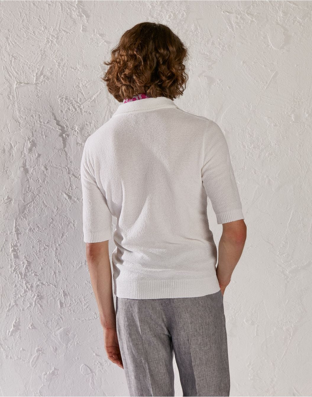 White V-neck sweater - Luigi Lardini capsule