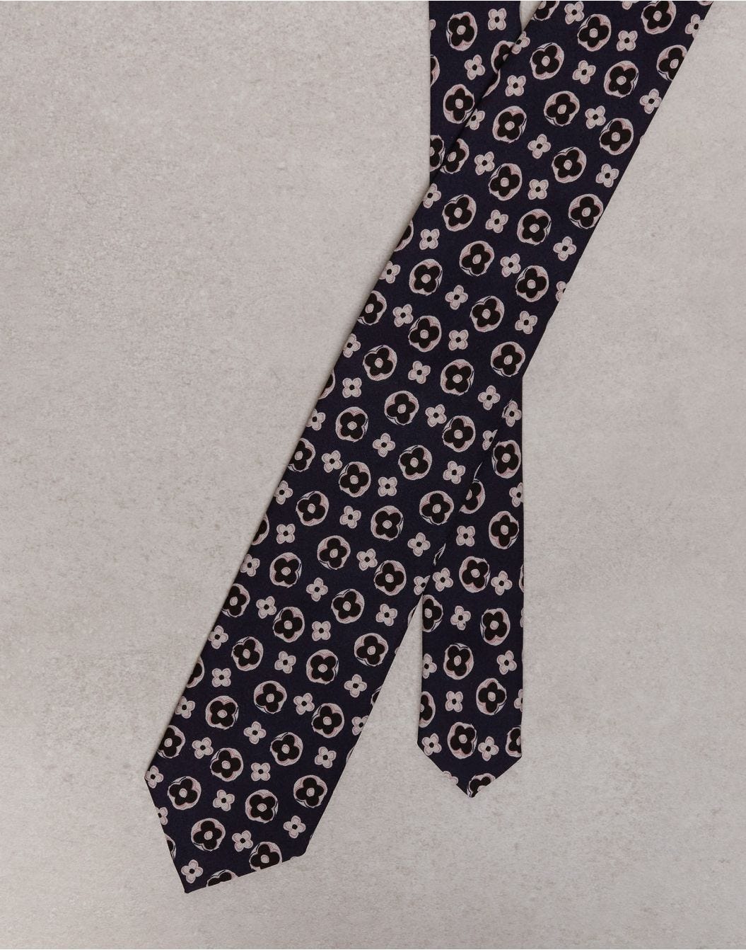 Cravatta classica stampata in seta haboutay