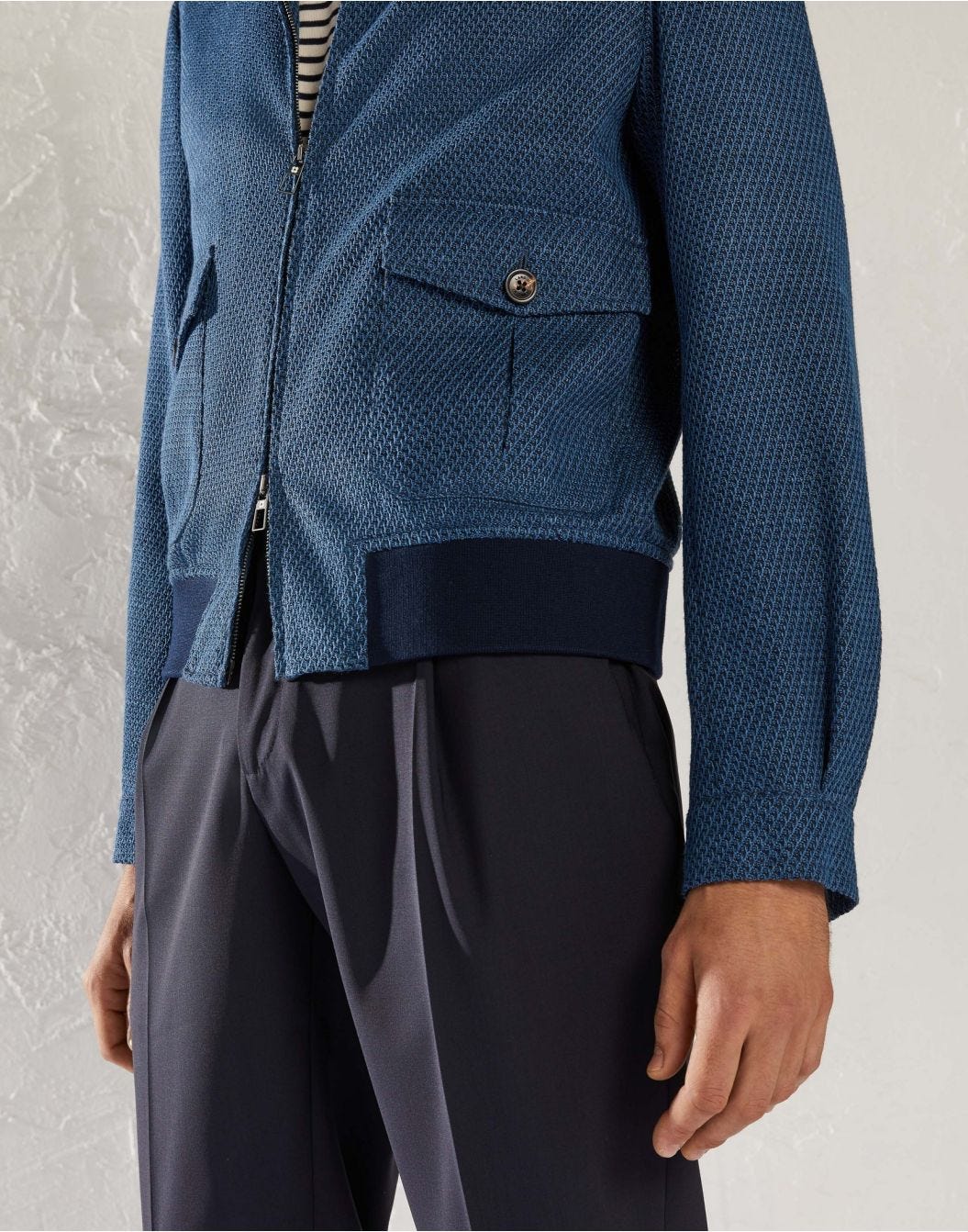 Linen and polyester jacket - Liknit