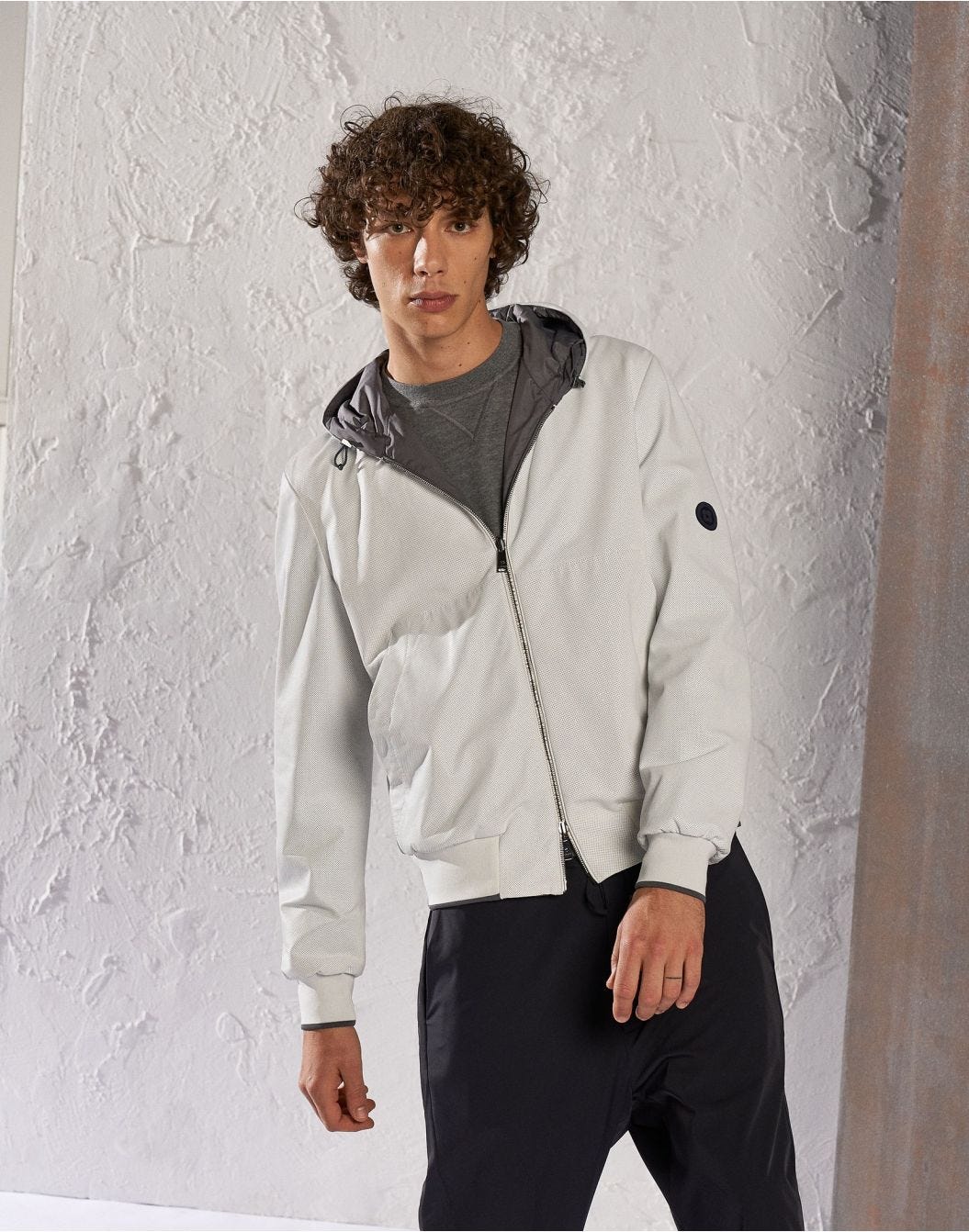 Lambskin nappa reversible hooded jacket - Easy Wear