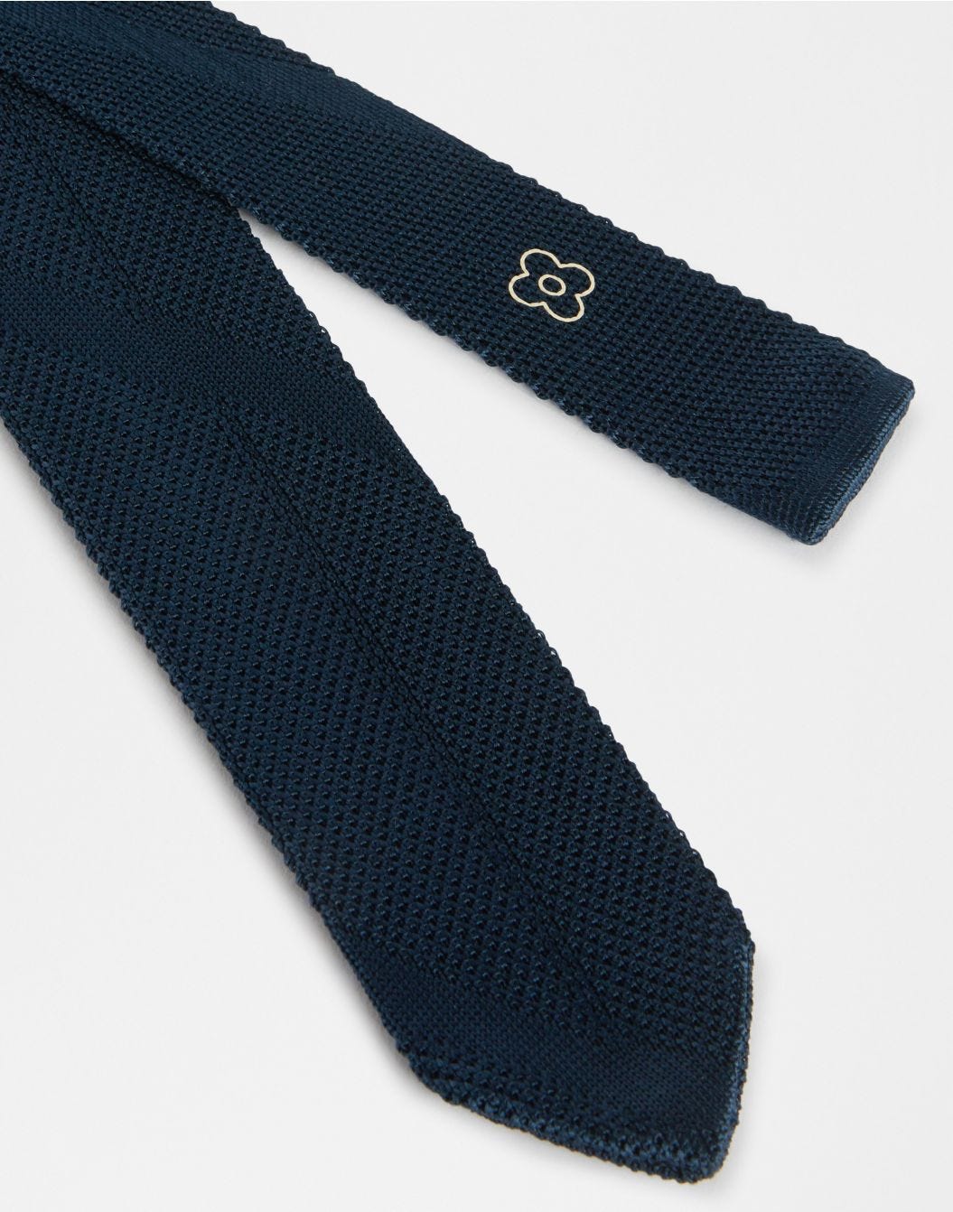Cravatta nera tricot in seta  