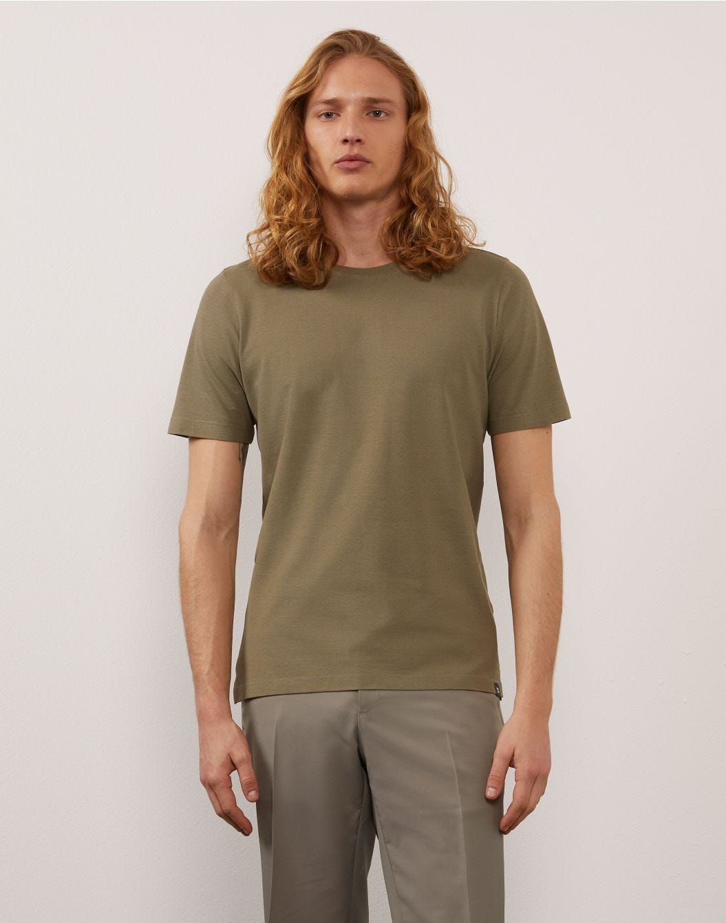 T-shirt a girocollo verde