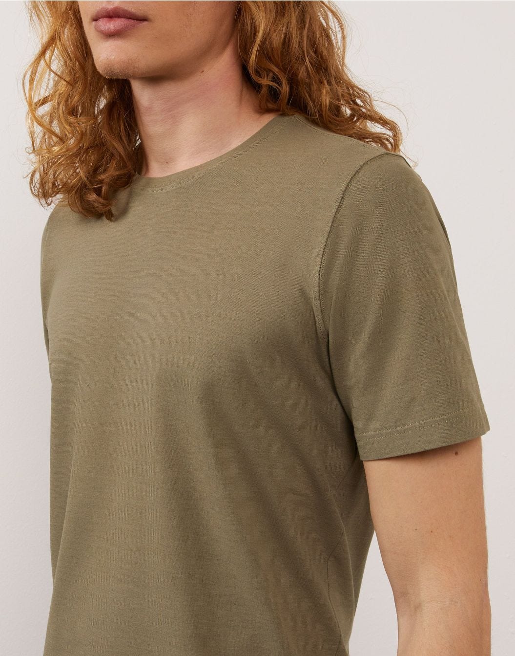 T-shirt a girocollo verde