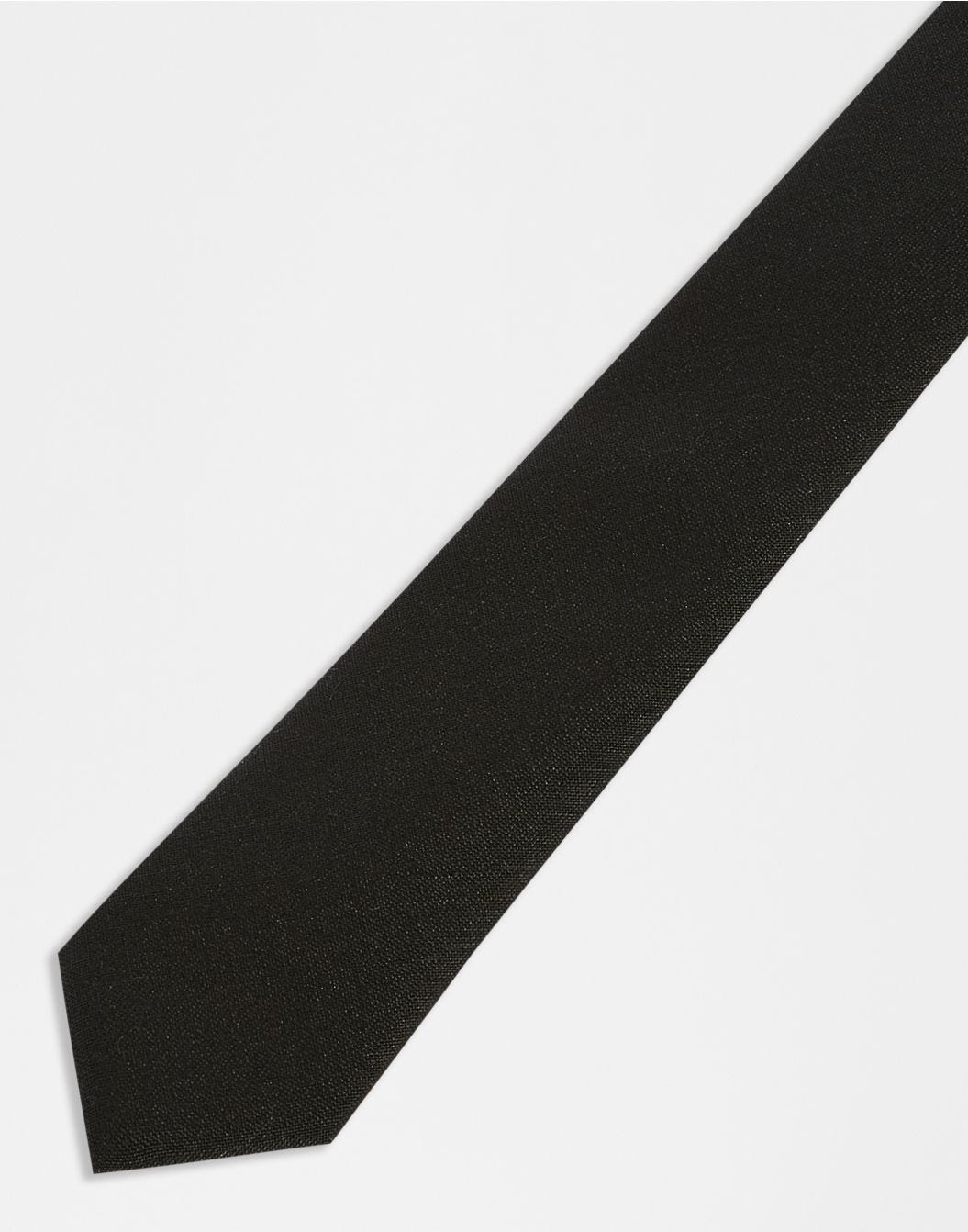 Cravate en laine mohair noire