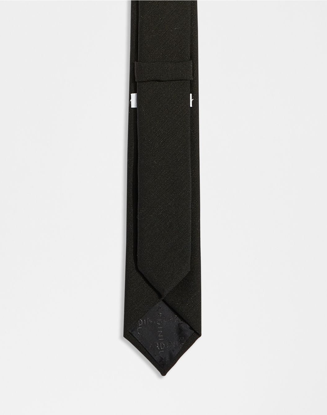 Cravatta in lana mohair nera