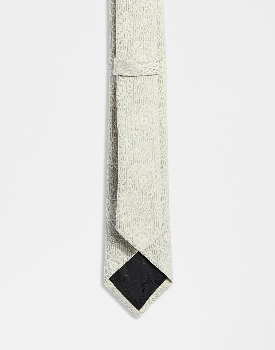Cravatta in lino e cotone con disegno jacquard