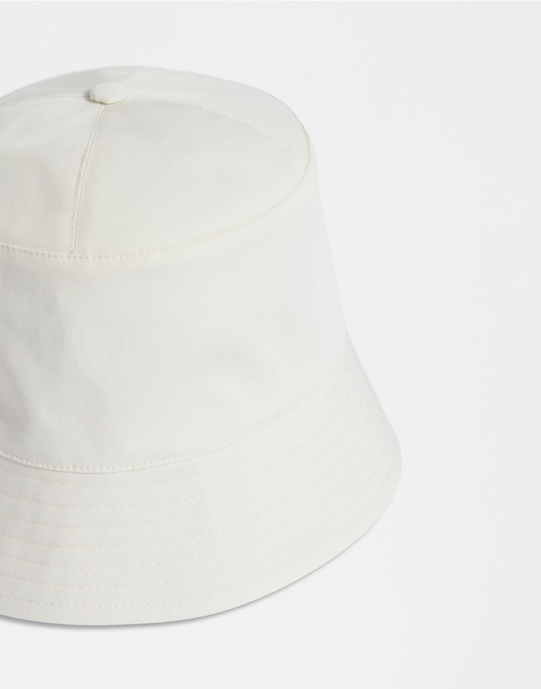 Cappello da pescatore in drill di cotone stretch bianco