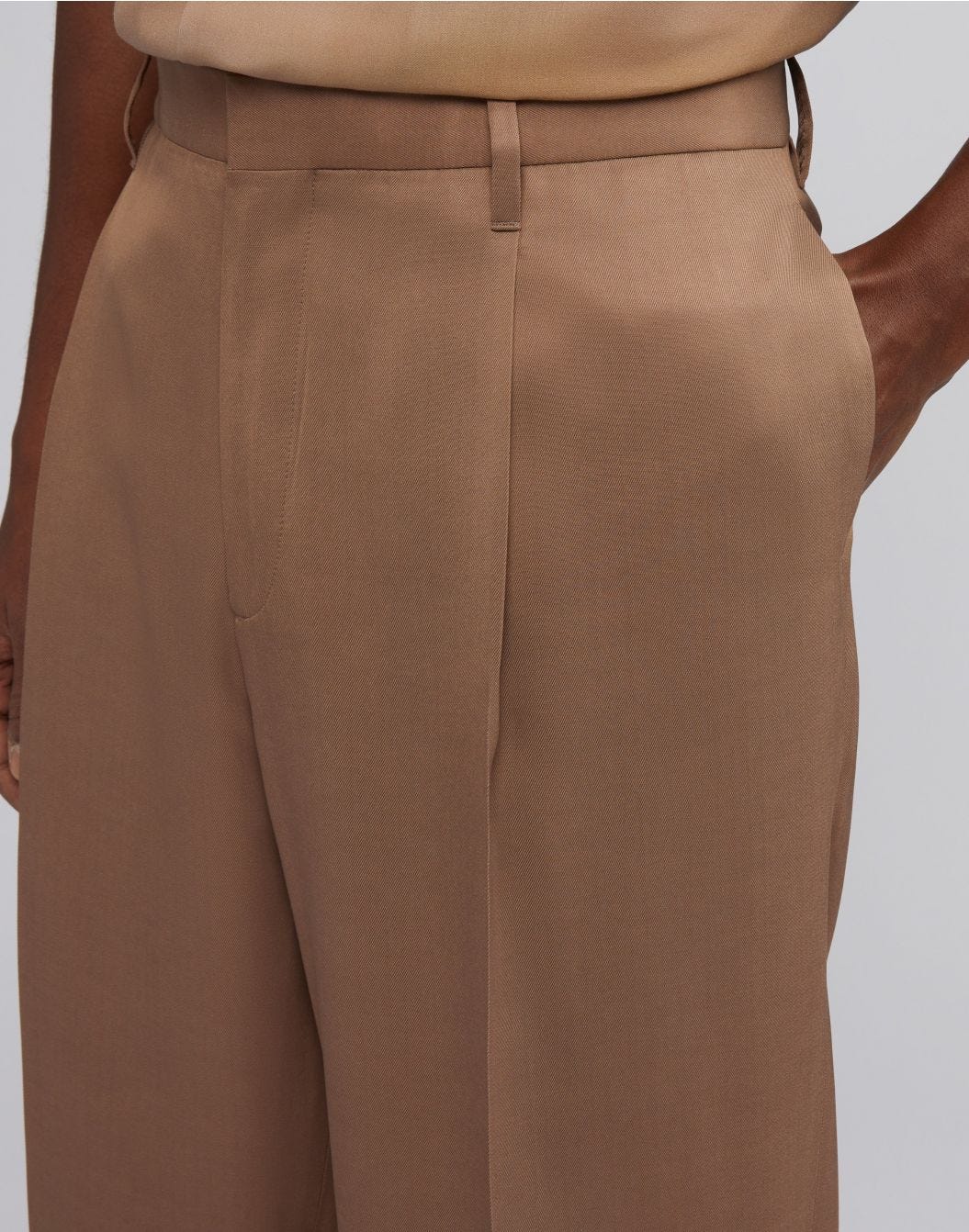 Hazelnut viscose Miami comfort trousers