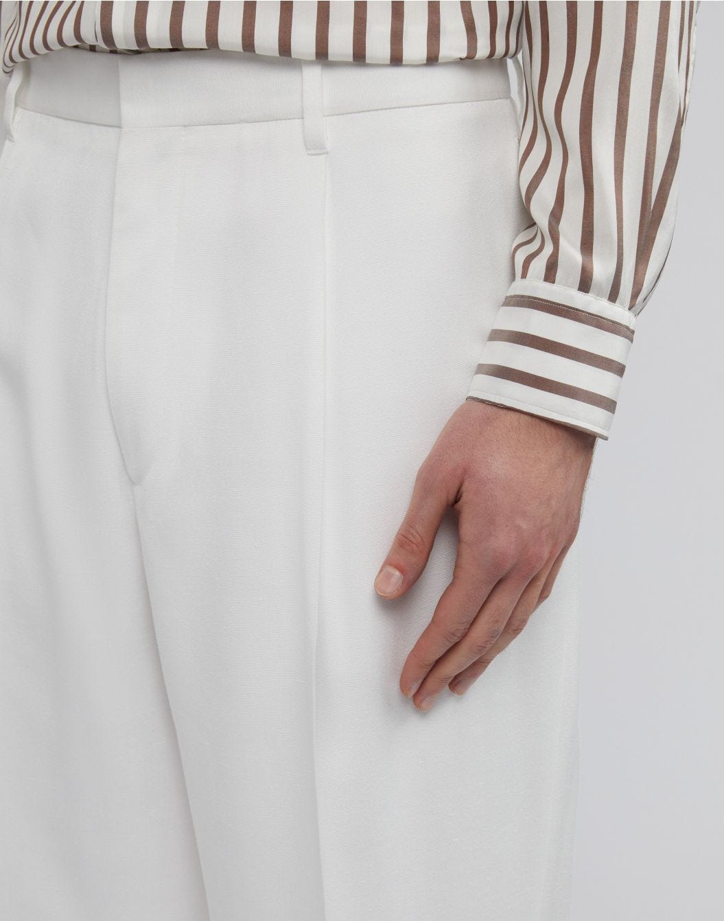Pantalone comfort bianco in viscosa