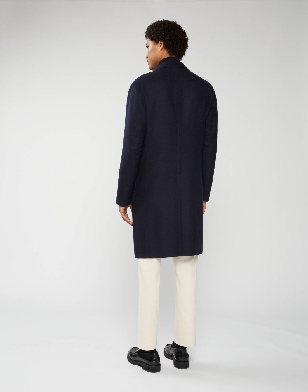 Reversible coat in wool, cashmere and silk - Double 