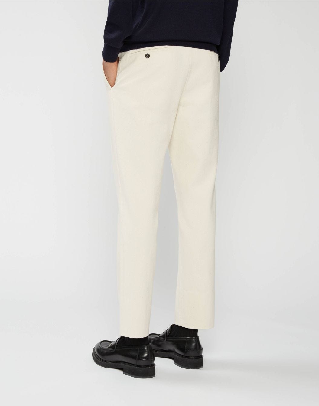 Chino pants in cream-coloured cotton