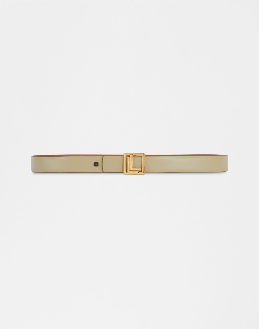 Cream leather belt