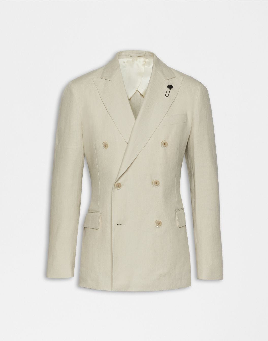 Double-Breasted Linen Blazer