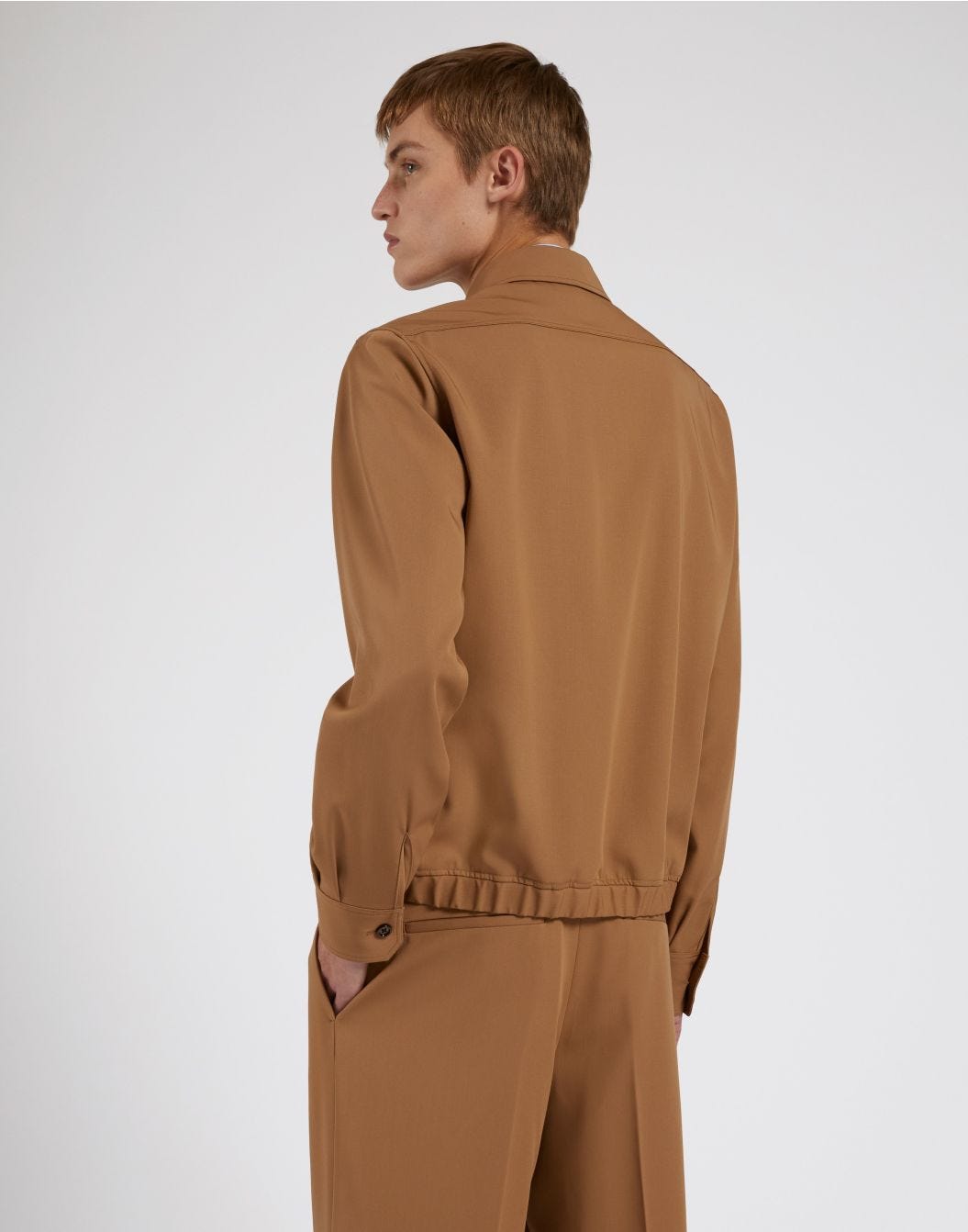 Giubbino sfoderato crepe gabardine stretch