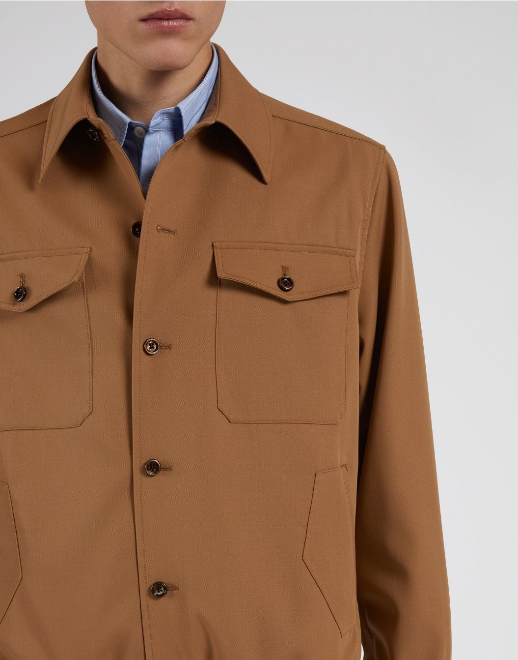 Giubbino sfoderato crepe gabardine stretch
