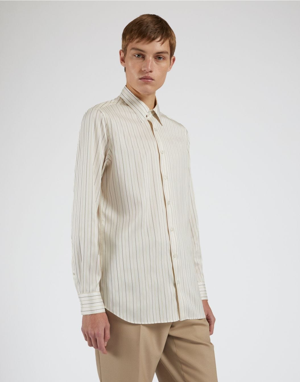 Striped Silk-Cotton Shirt