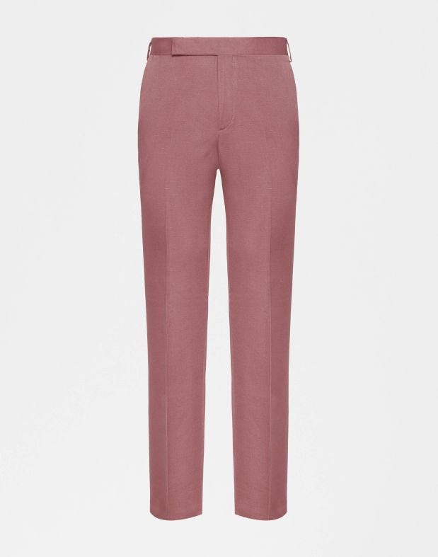 Pantalone rosa in misto seta Attitude