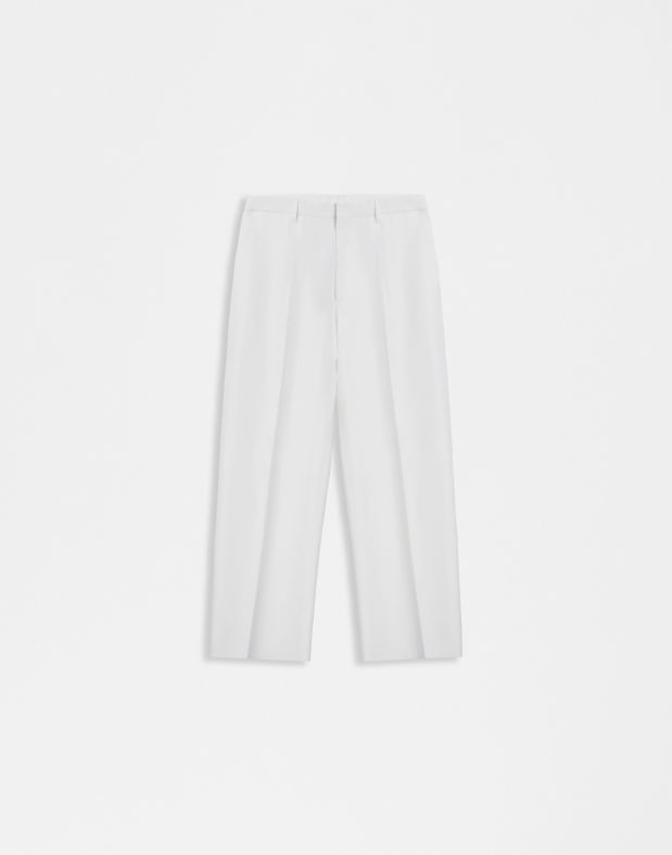 Pantalone comfort bianco in viscosa