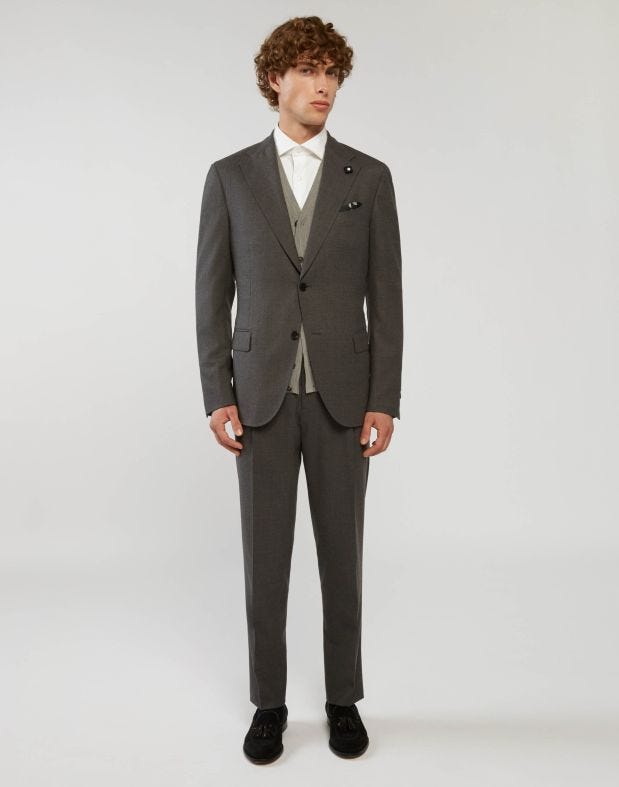 Formal-looking flannel suit in grey - Special Line
