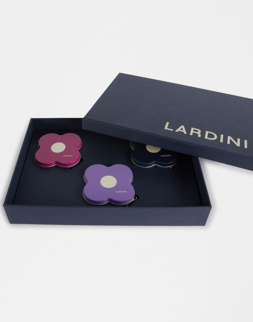 Flower box a 3 boutonnières con fiore Lardini