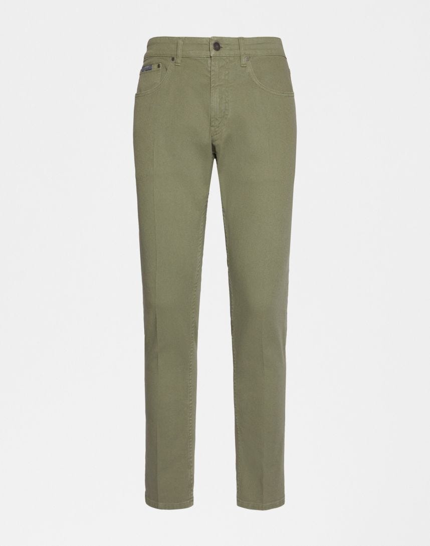 Green Denim trousers
