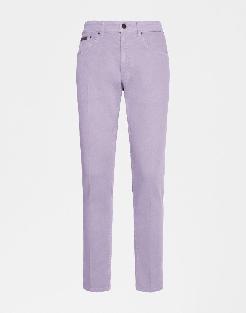 Lilac Denim trousers