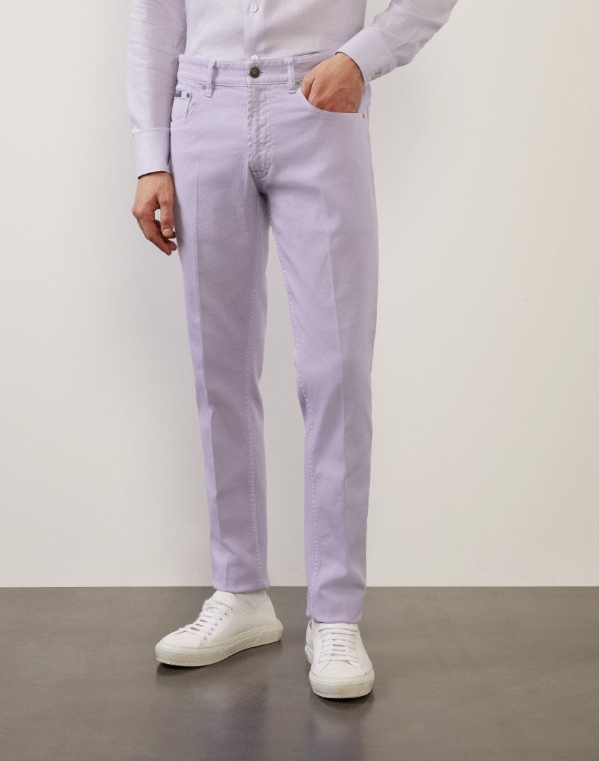 Lilac Denim trousers