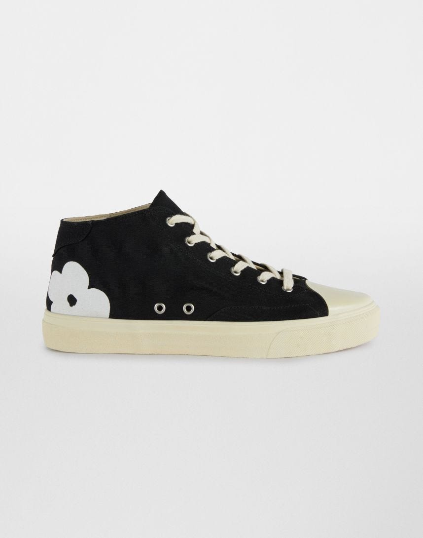 Terzini black and beige canvas sneakers