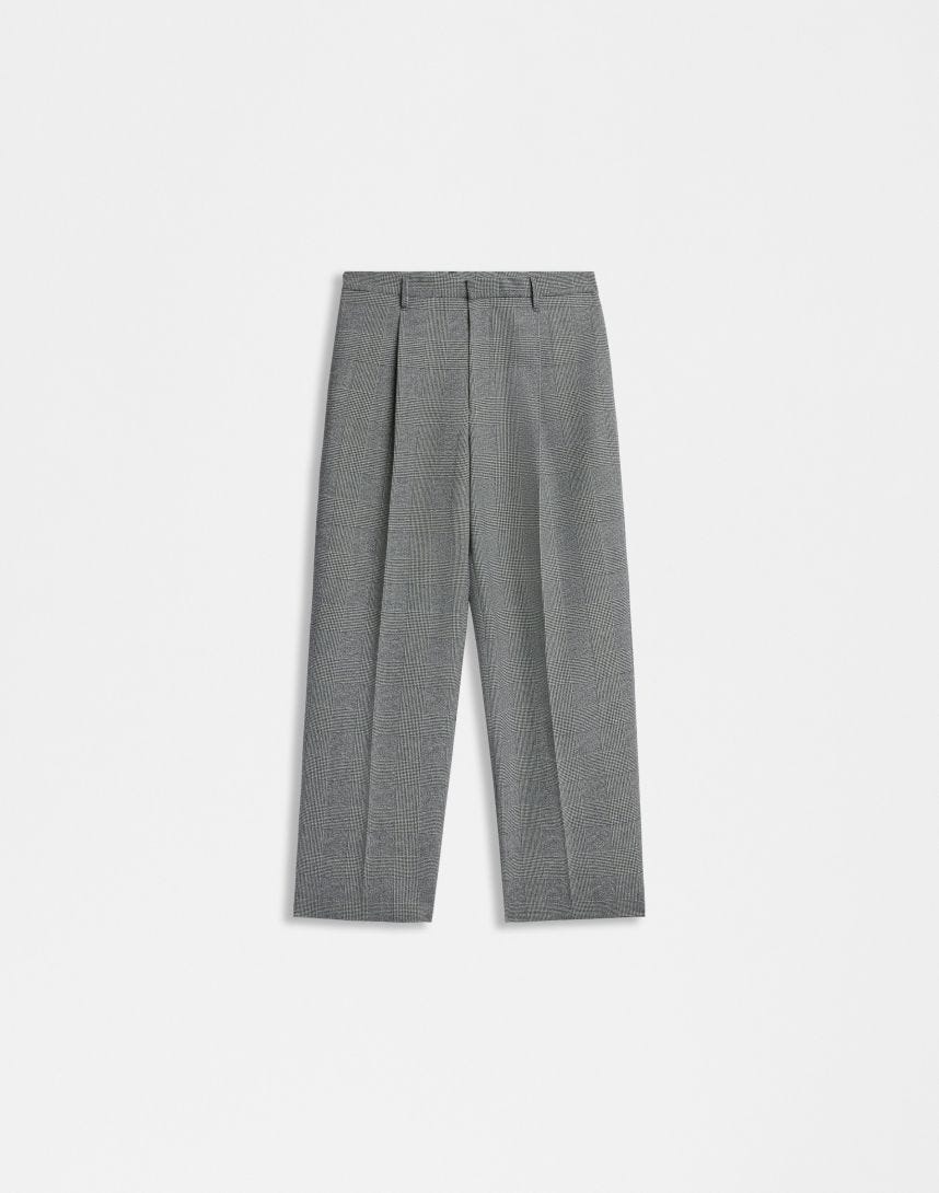 Glen plaid comfort trousers