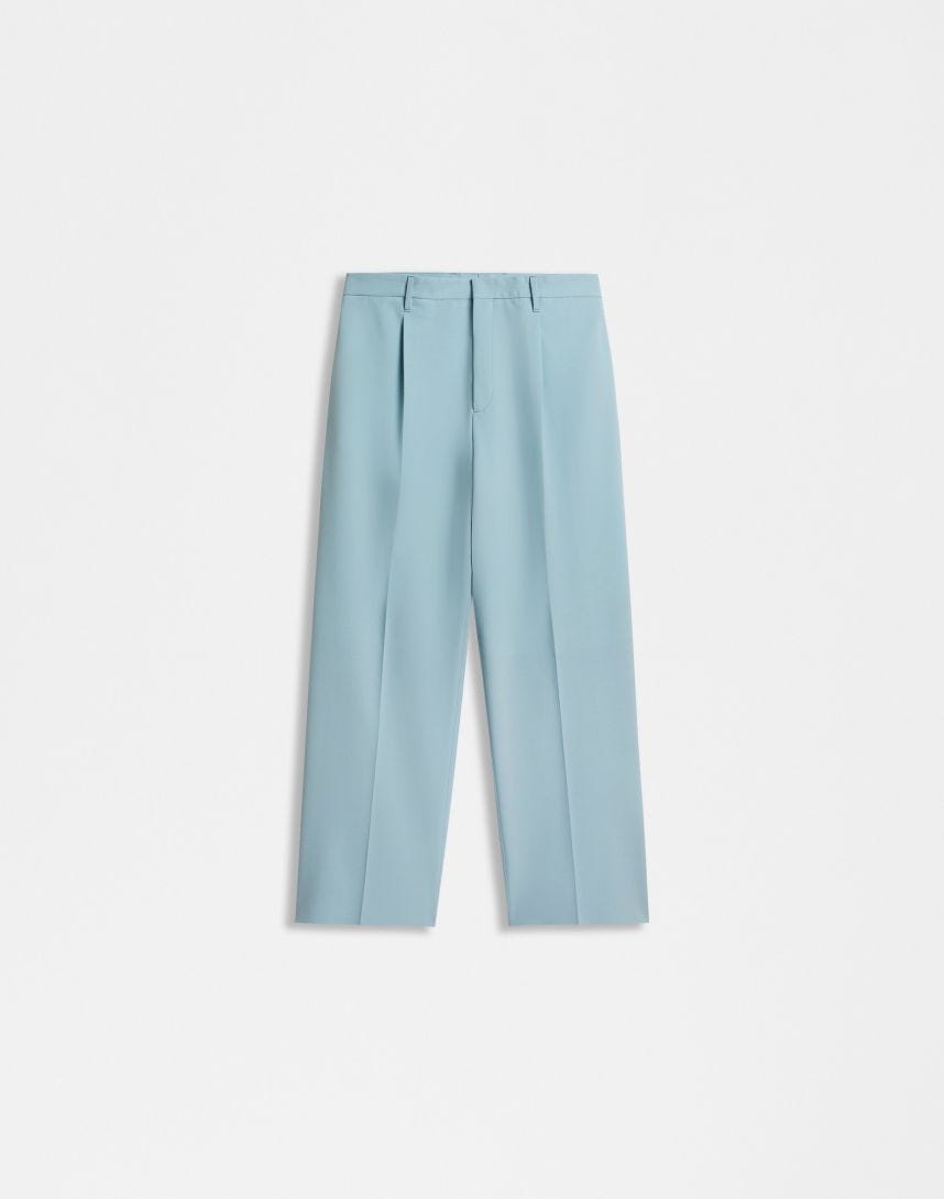 Pantalon confortable bleu clair