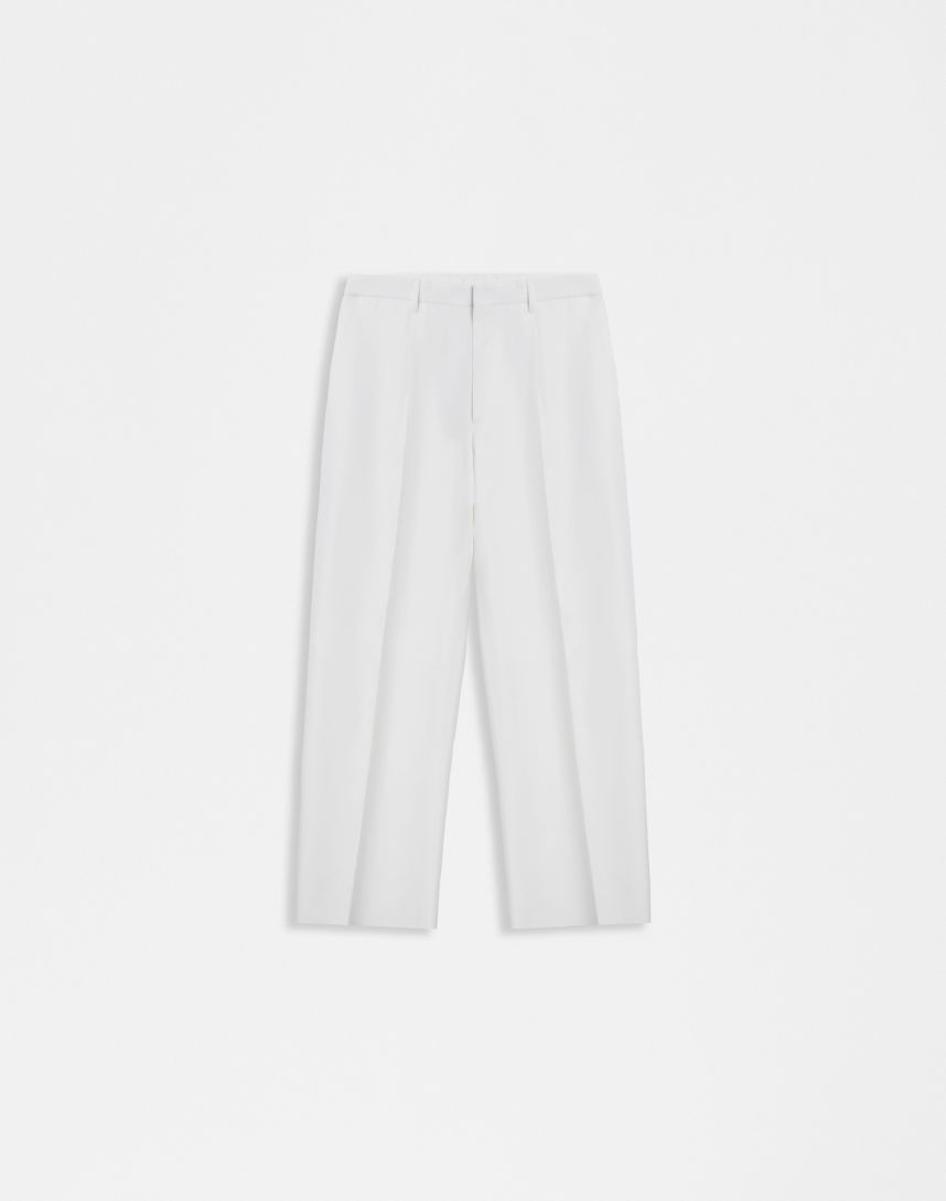 Pantalon blanc confortable en viscose