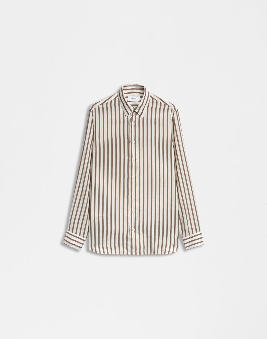 Silk shirt with a striped design