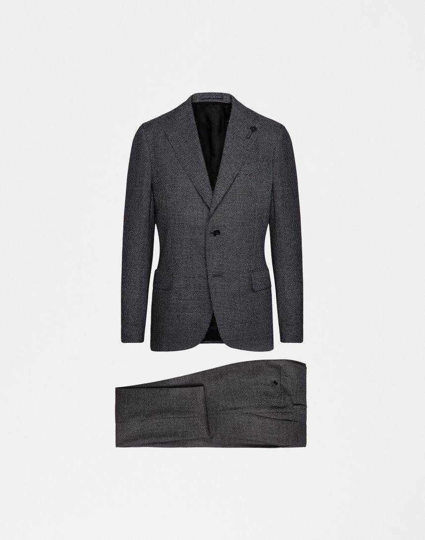 Special Line gray/black double-breasted suit