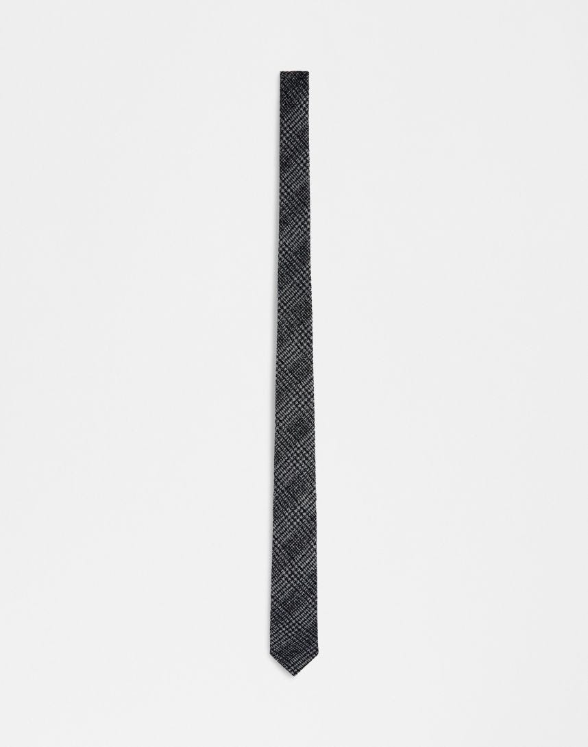 Cravate en coton et en soie à imprimé géométrique
