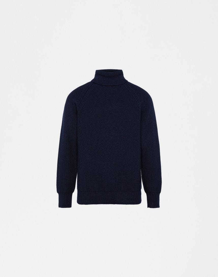 Blue Monotone turtleneck sweater