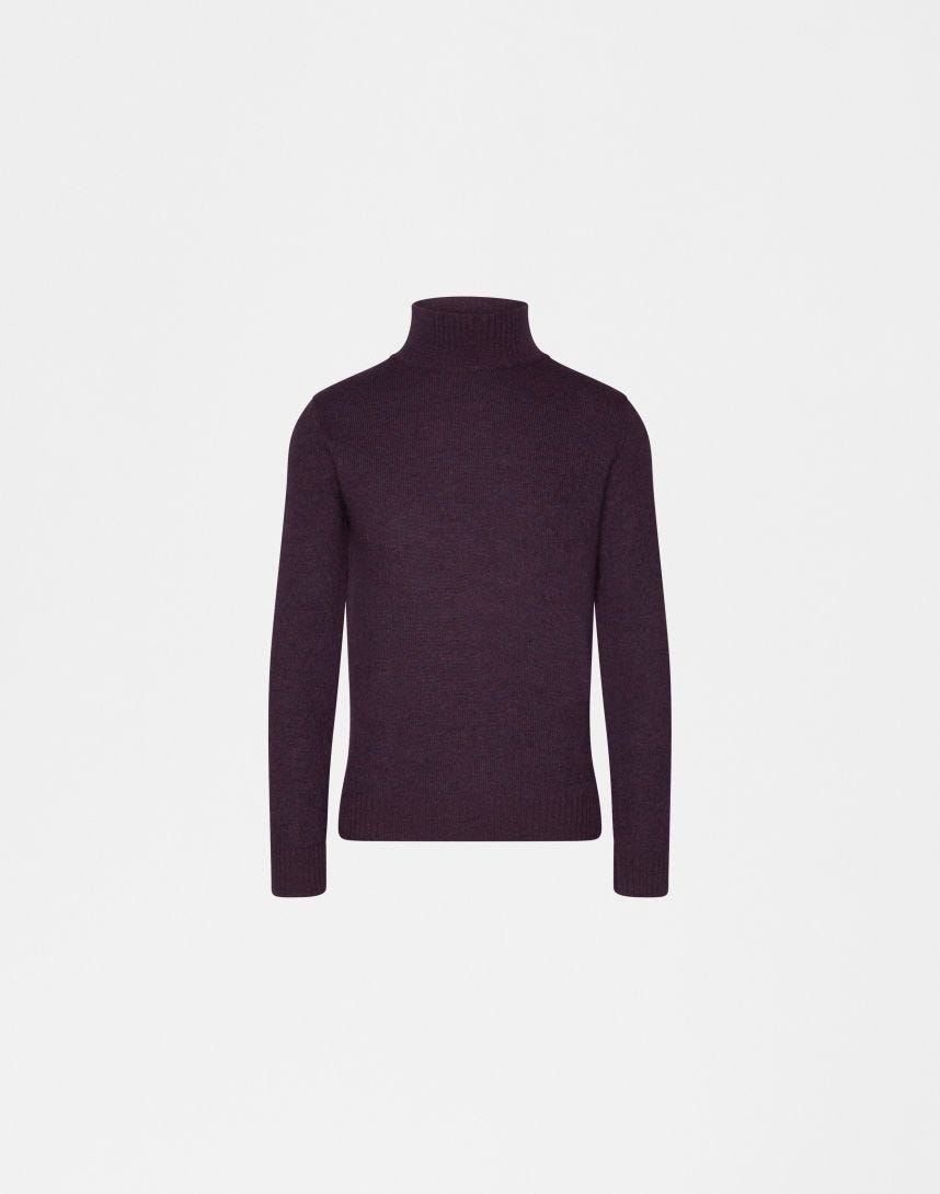 Violet turtleneck sweater