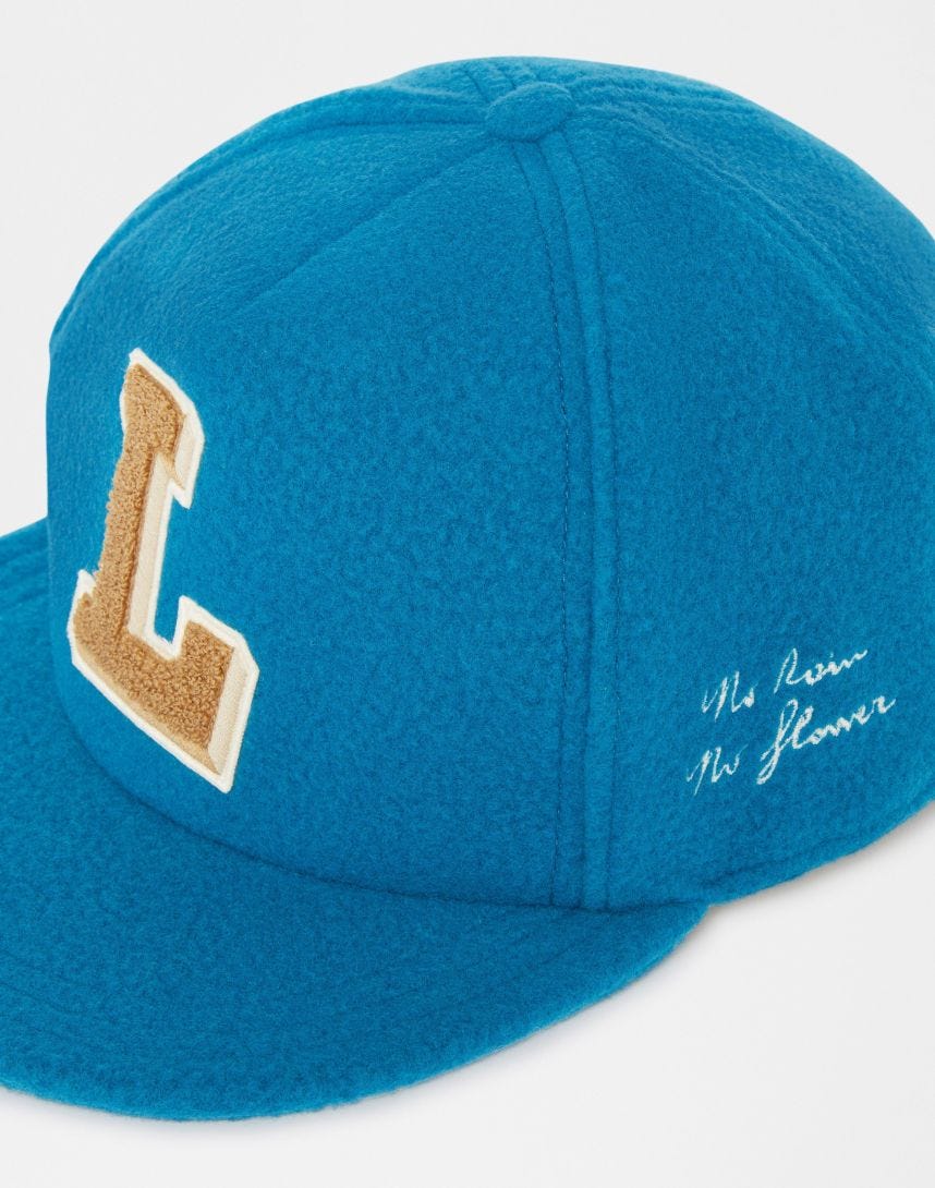 Cappello da baseball Terzini x Lardini azzurro