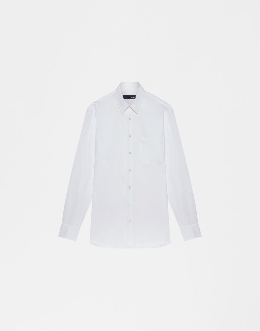 White long sleeve shirt with classic collar