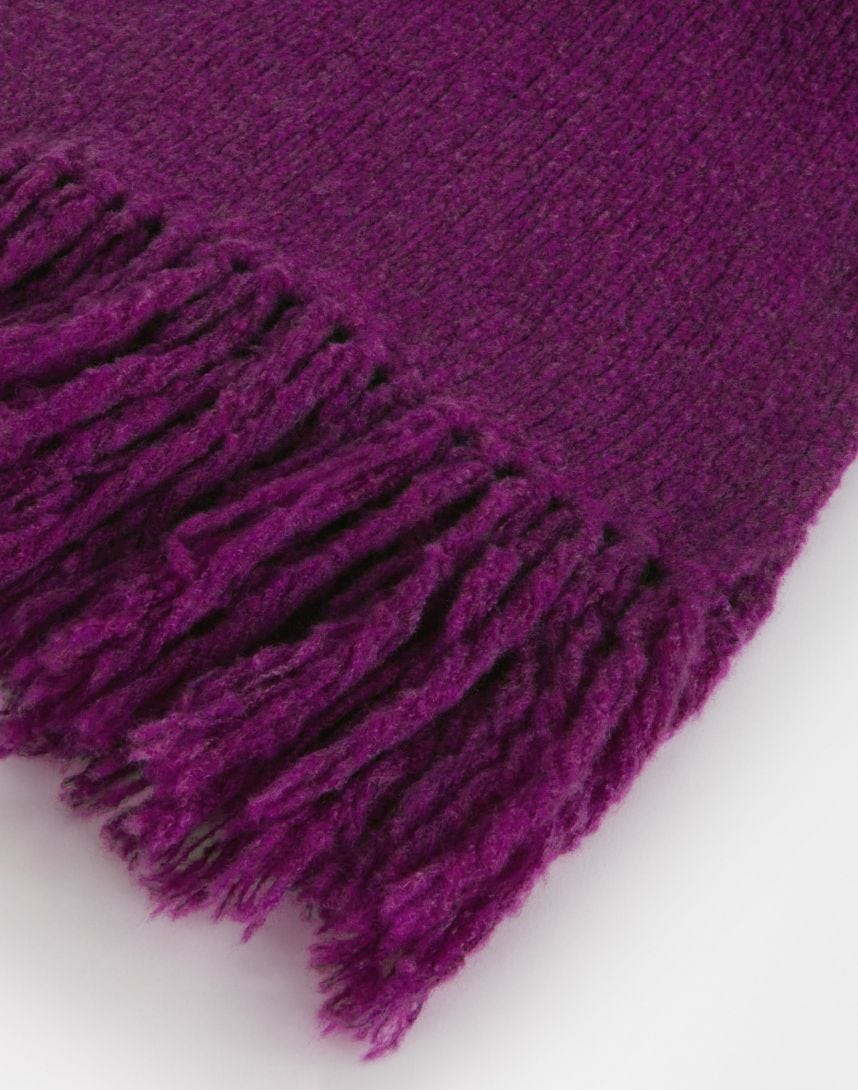 Pink knit scarf