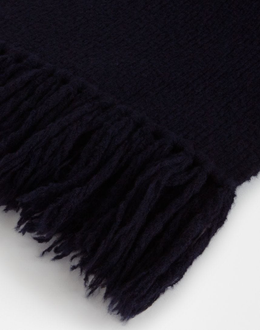 Blue knit scarf