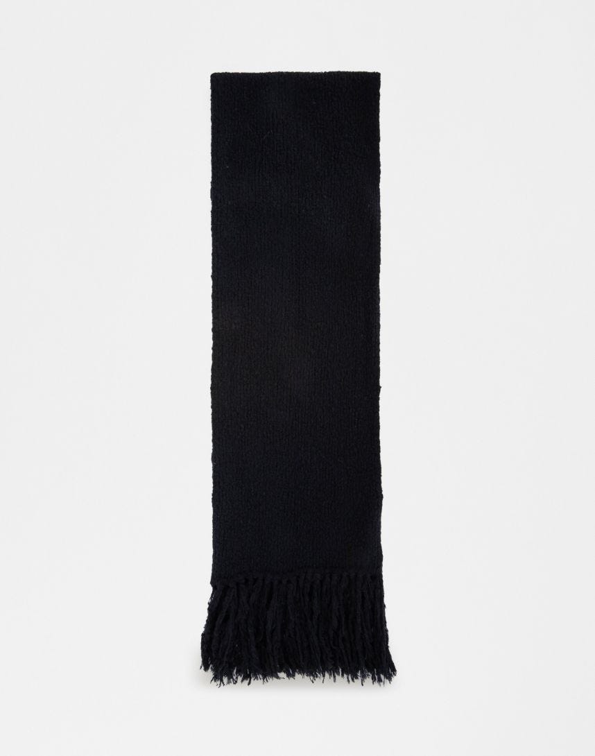 Black knit scarf
