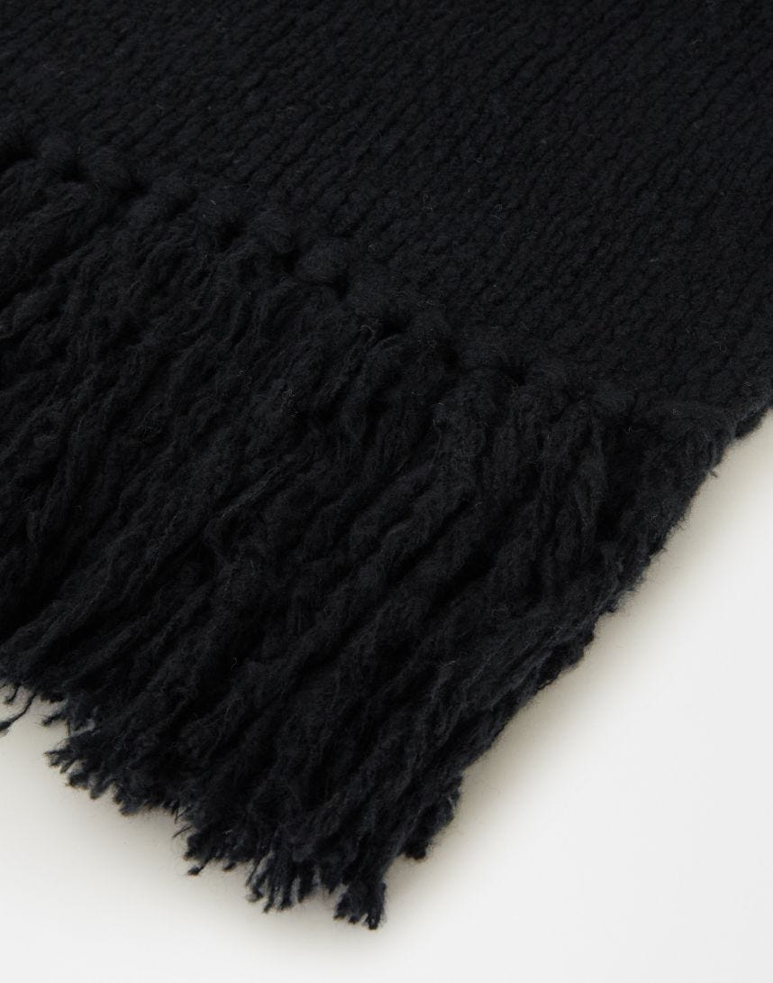 Black knit scarf